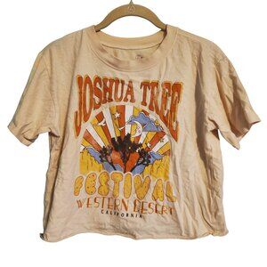Treasure & Bond Cream Joshua Tree Festival Graphic Crop Top Size XL